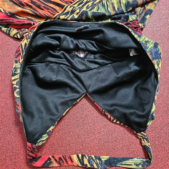 VTG‎ Y2K Muse Halter Multicolor Abstract Dress Sz 10 Stretch Babydoll Urban - Picture 5 of 10